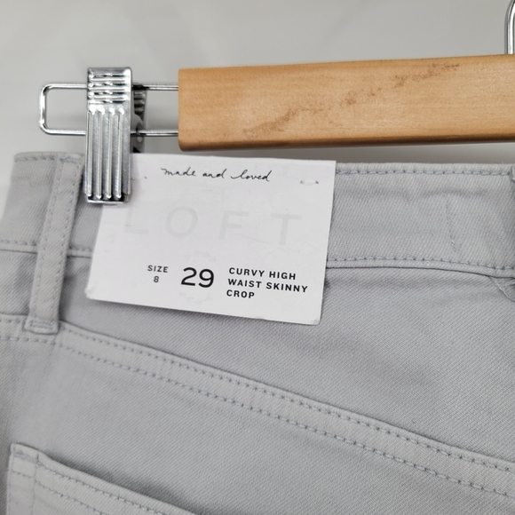 Loft curvy high waist skinny crop jeans nwt - Picture 5 of 5